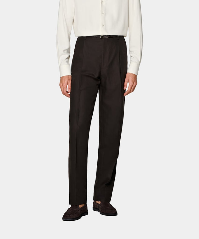 Wide Leg Straight Trousers