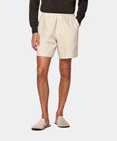 Light Brown Straight Leg Shorts