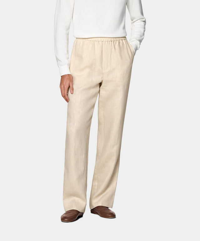 Light Brown Wide Leg Straight Pants
