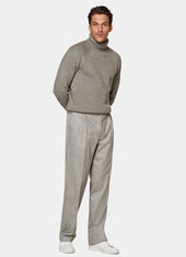 Wide Leg Straight Trousers
