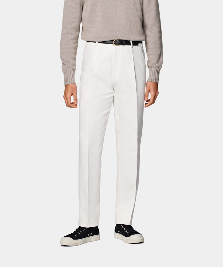 Wide Leg Tapered Trousers