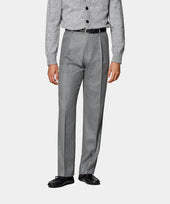 Mid Grey Wide Leg Straight Trousers