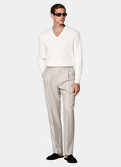 Wide Leg Straight Trousers