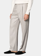 Wide Leg Straight Trousers