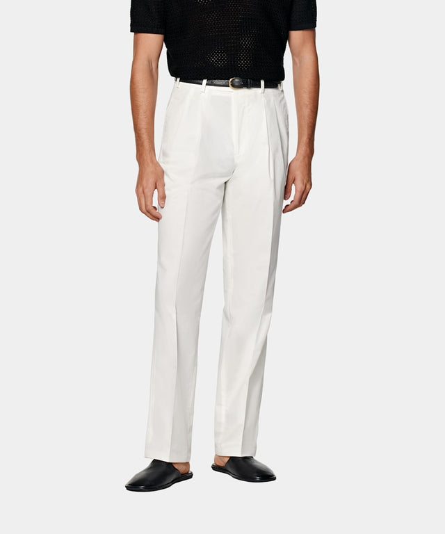 Off-White Wide Leg Straight Chinos