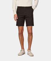 Dark Brown Slim Leg Chino Shorts
