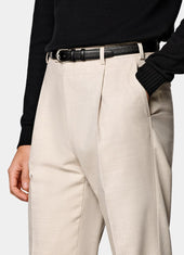Wide Leg Straight Trousers
