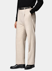 Wide Leg Straight Trousers