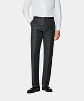 Dark Grey Slim Leg Straight Suit Trousers
