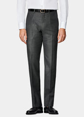 Slim Leg Straight Suit Trousers