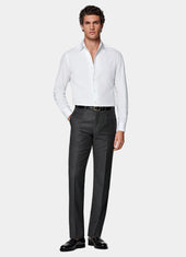 Slim Leg Straight Suit Trousers