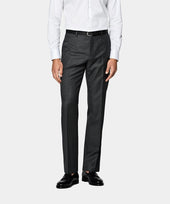 Dark Grey Straight Leg Suit Trousers