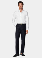 Slim Leg Straight Suit Trousers