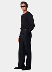 Wide Leg Straight Suit Trousers