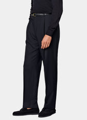 Wide Leg Straight Suit Trousers