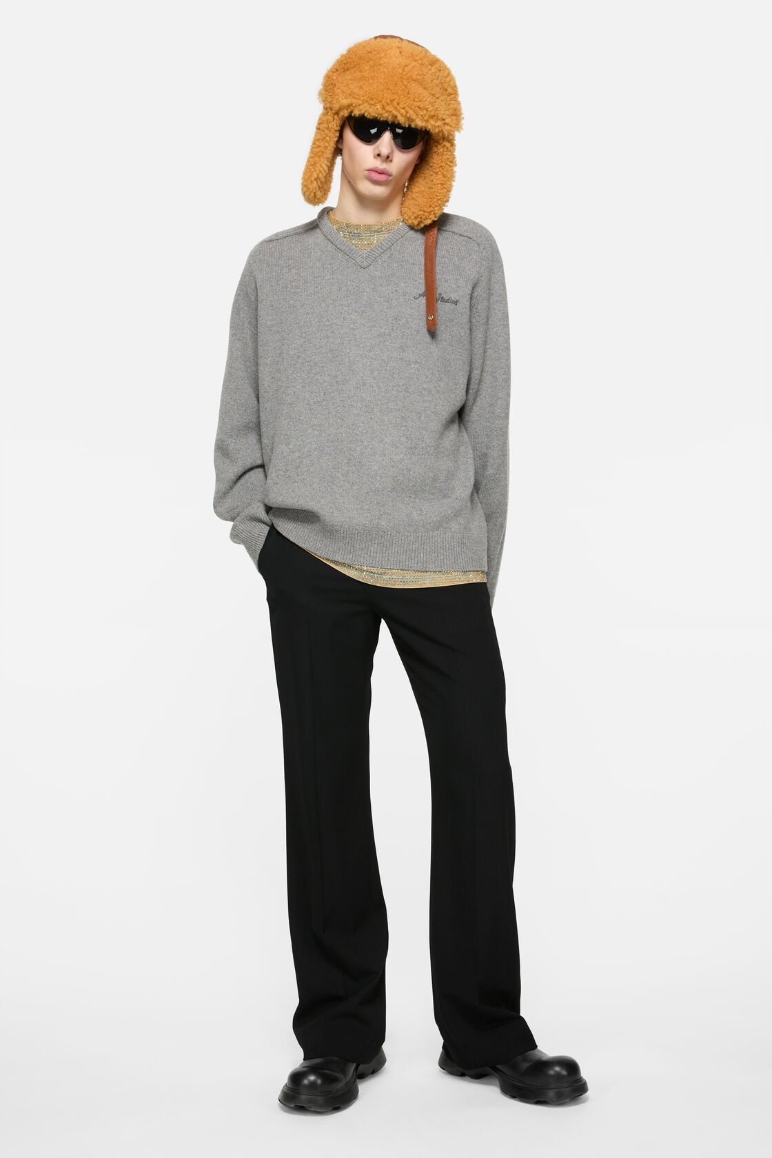Wool v-neck sweater