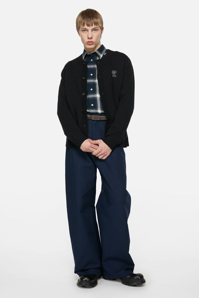 Crewneck Bow Logo Cardigan