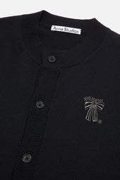Crewneck Bow Logo Cardigan
