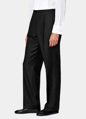 Wide Leg Straight Tuxedo Trousers