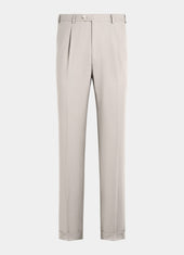 Wide Leg Tapered Suit Trousers