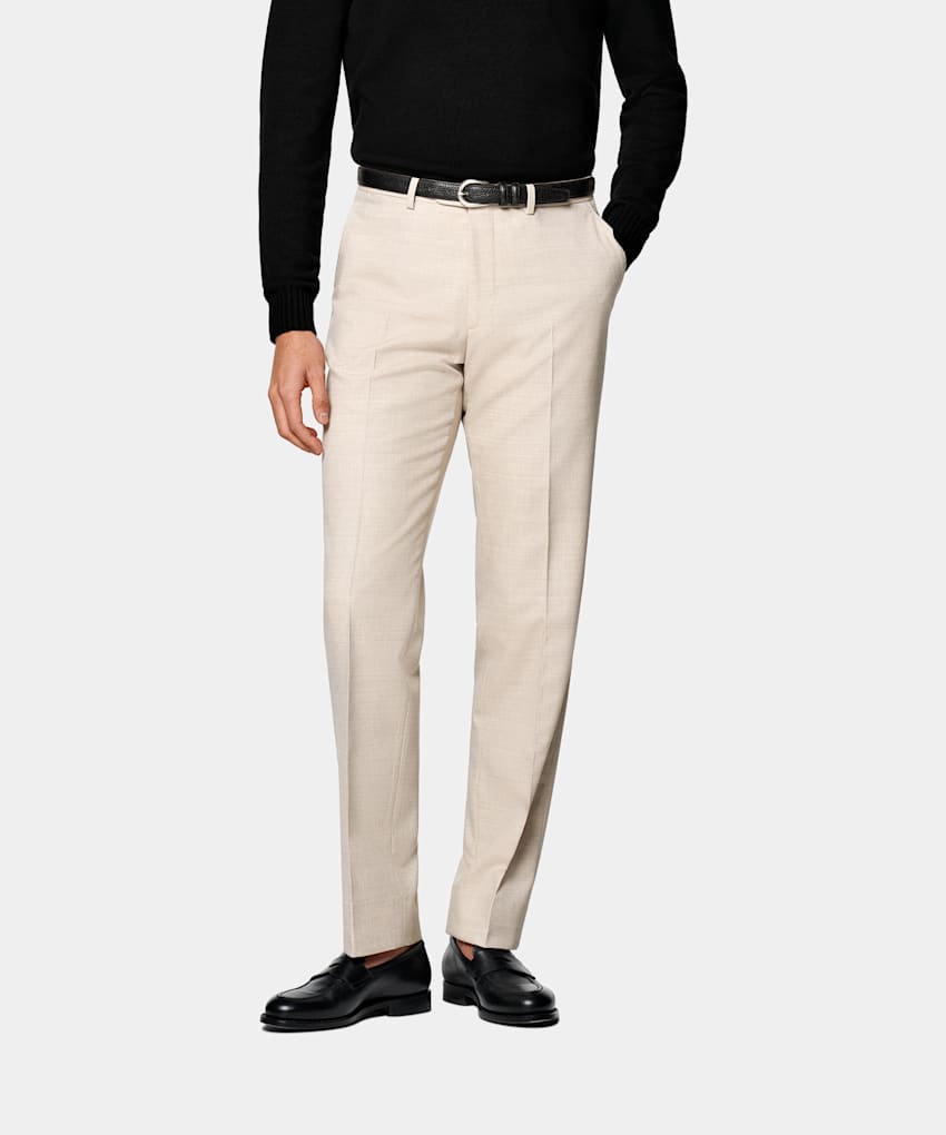Slim Leg Straight Trousers