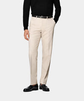 Sand Slim Leg Straight Trousers