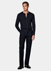Wide Leg Tapered Suit Trousers