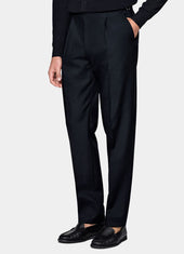 Wide Leg Tapered Suit Trousers