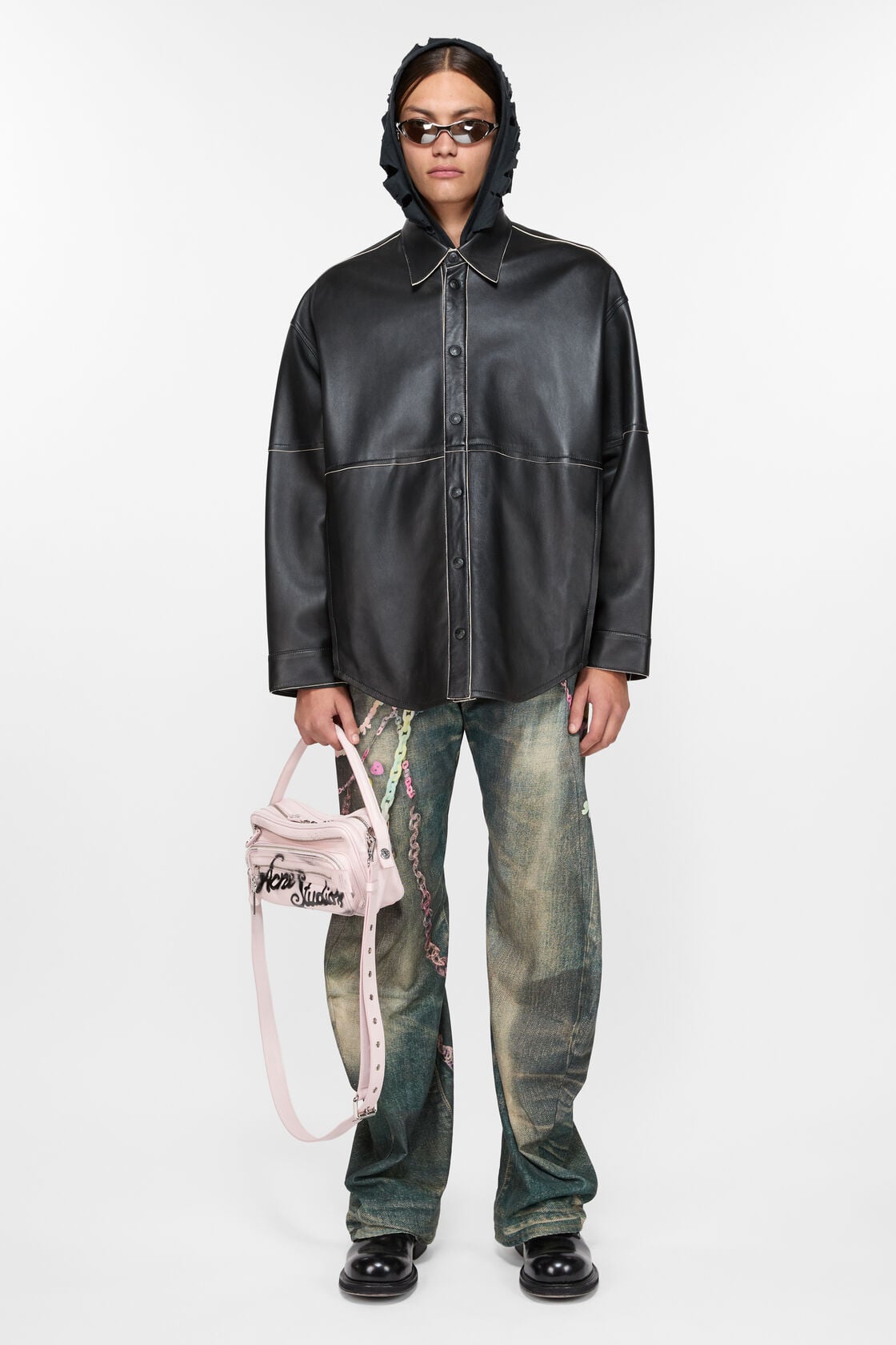 Leather Shirt Jacket