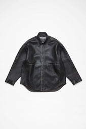 Leather Shirt Jacket