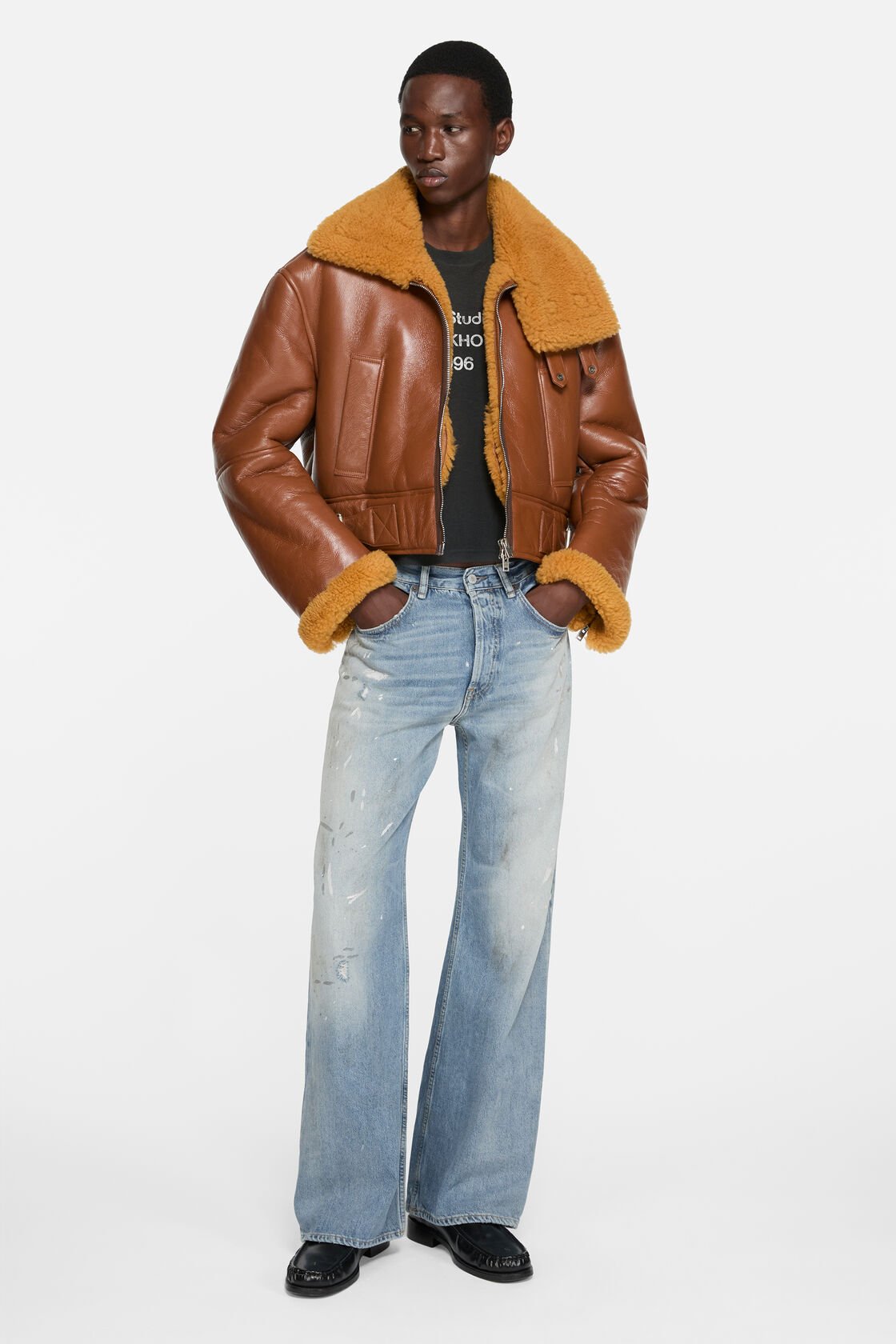 Shearling Biker Jacket