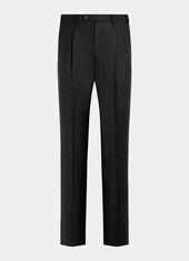 Wide Leg Tapered Suit Trousers