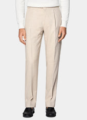 Wide Leg Tapered Suit Trousers