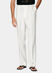 Wide Leg Straight Suit Trousers