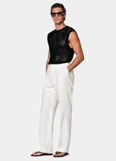 Wide Leg Straight Suit Trousers