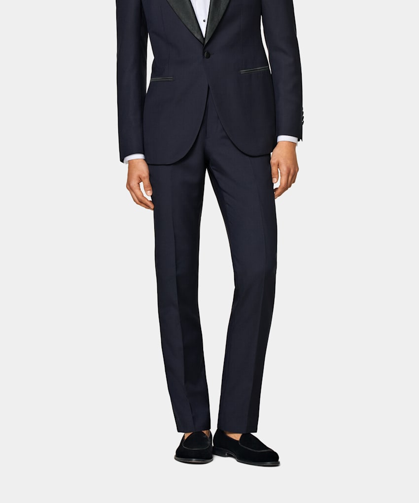 Slim Leg Straight Tuxedo Trousers
