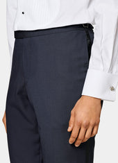 Slim Leg Straight Tuxedo Trousers