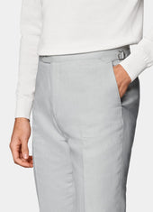 Slim Leg Straight Suit Trousers