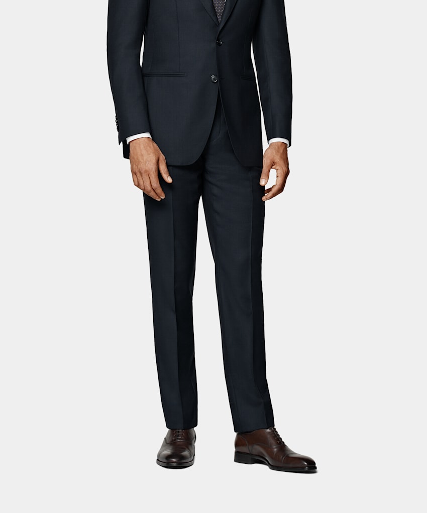 Bird S Eye Slim Leg Straight Suit Trousers