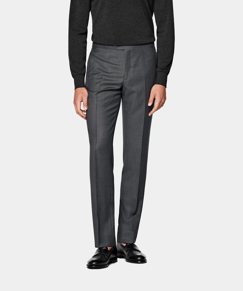 Bird S Eye Slim Leg Straight Suit Trousers
