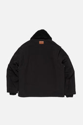 Nylon Jacket With Shearling Collar