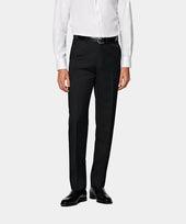 Black Perennial Slim Leg Straight Suit Trousers
