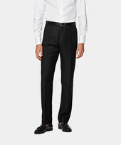 Black Perennial Straight Leg Suit Trousers