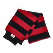 BUCO STRIPED WOOL KNIT SCARF