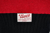 BUCO STRIPED WOOL KNIT SCARF