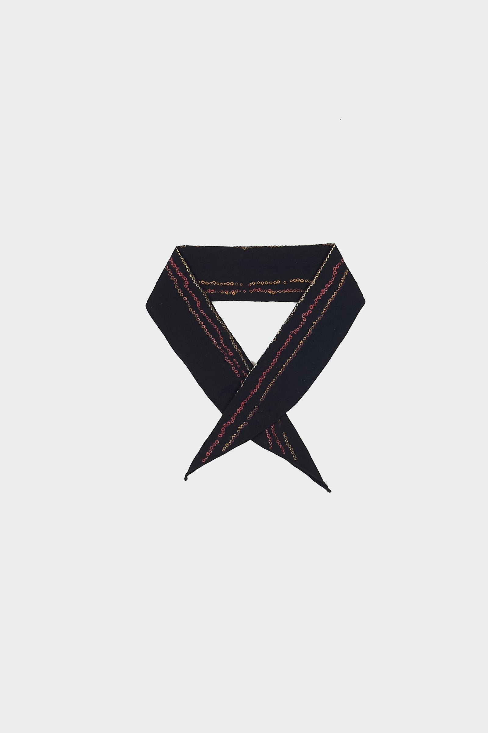 Multicoloured Bandhani Striped Bandana