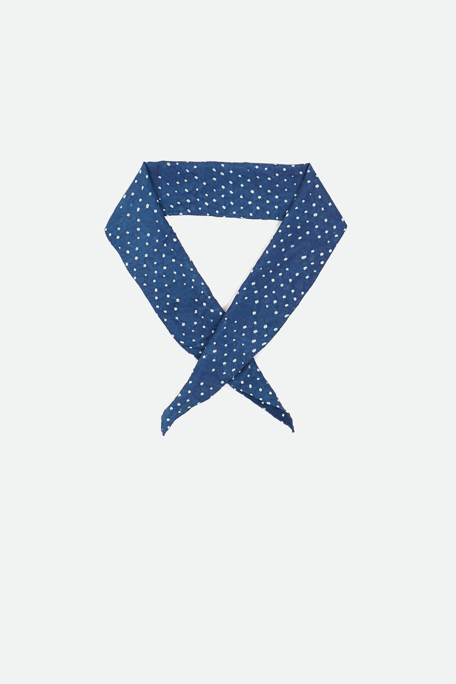 Indigo Silk Bandhani Bandana