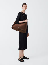 Doublet Suede Bag In Cocoa