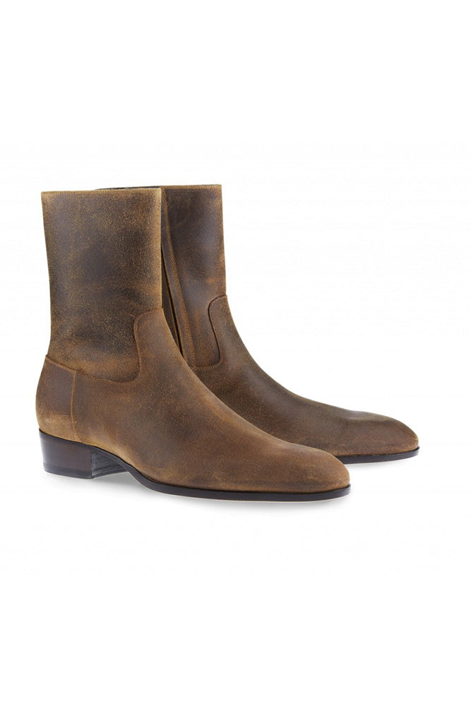 Cash Waxy Leather Boots