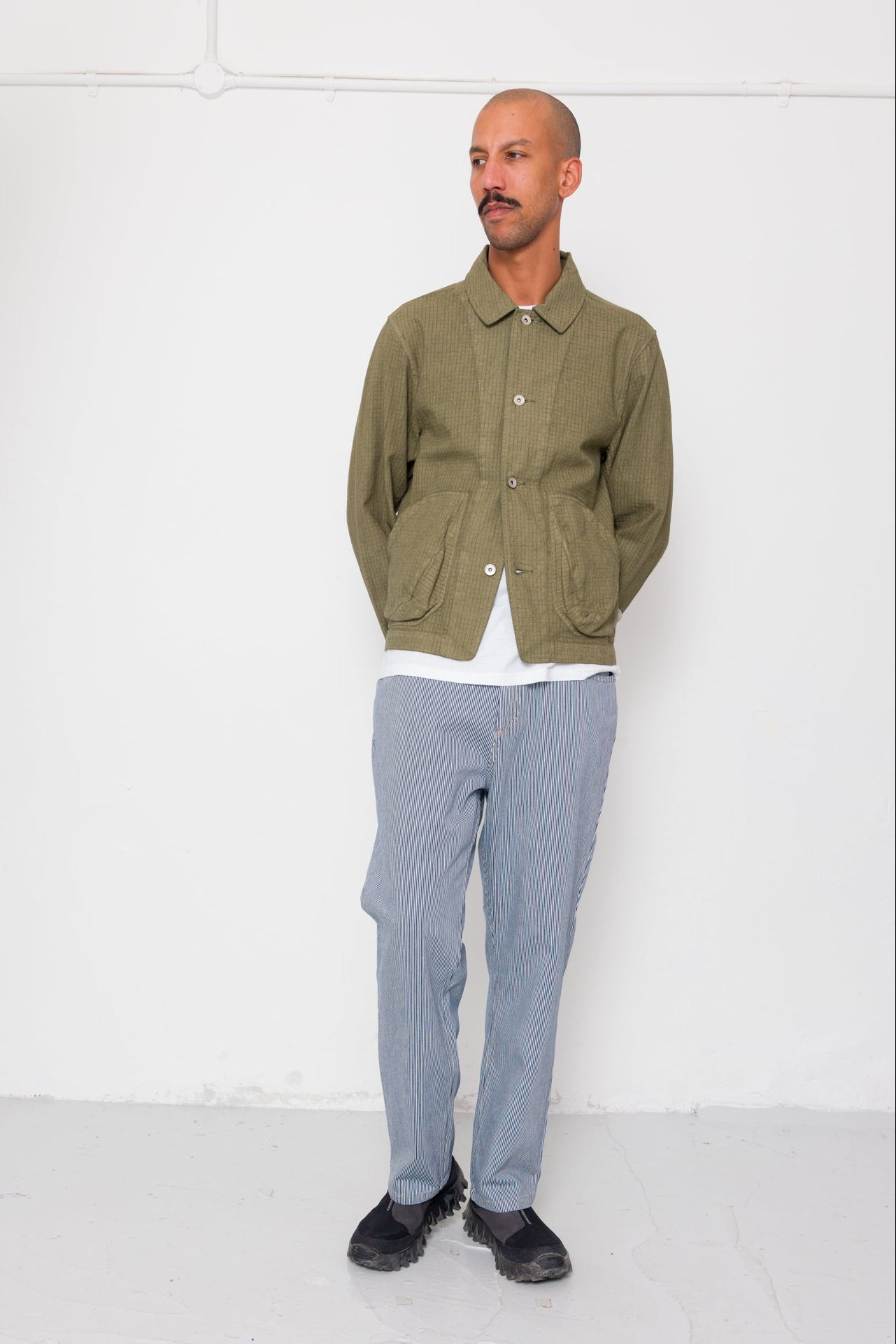 Barrel Leg Jean Ticking Stripe